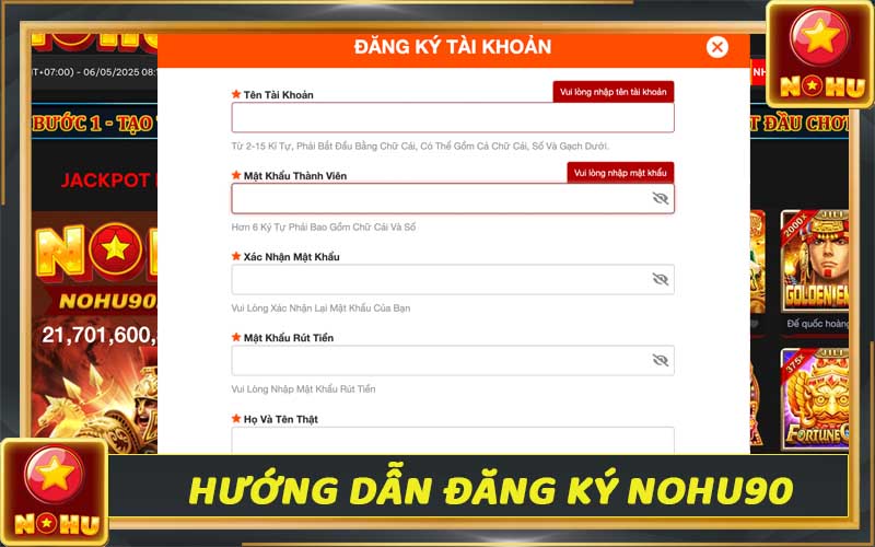 Đăng ký Nohu90 - Nhận ưu đãi 198K trải nghiệm rút tiền thật 1 Đăng ký Nohu90 - Nhận ưu đãi 198K trải nghiệm rút tiền thật