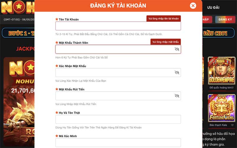 Đăng ký Nohu90 - Nhận ưu đãi 198K trải nghiệm rút tiền thật 3 Hướng dẫn chi tiết cách đăng ký Nohu90 thành công